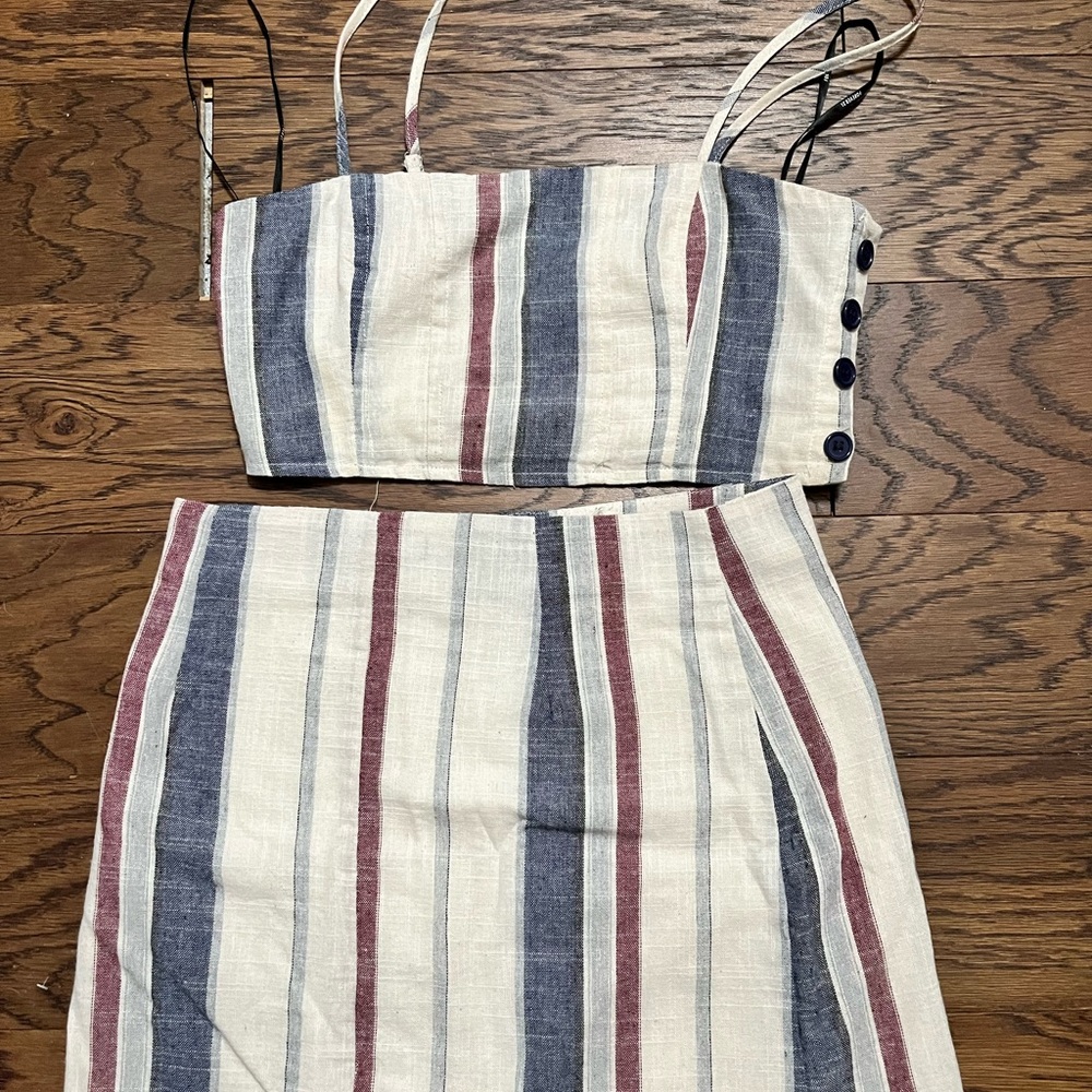 Forever 21 two piece striped set